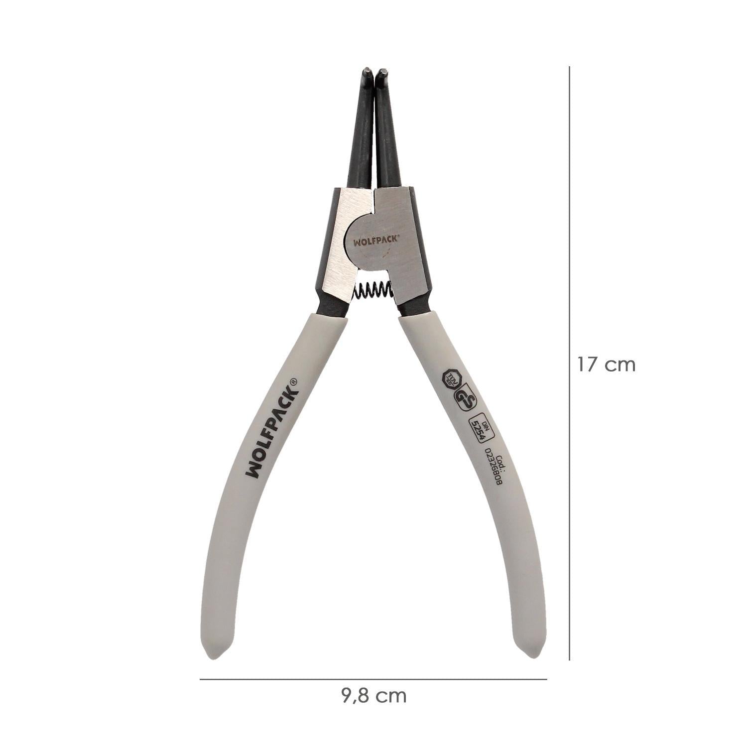 Alicates Arandelas Exteriores Curvo 175 Mm. Acero Din 5254. Anillos De Presion, Anillos De Retención, Arandelas Circlips