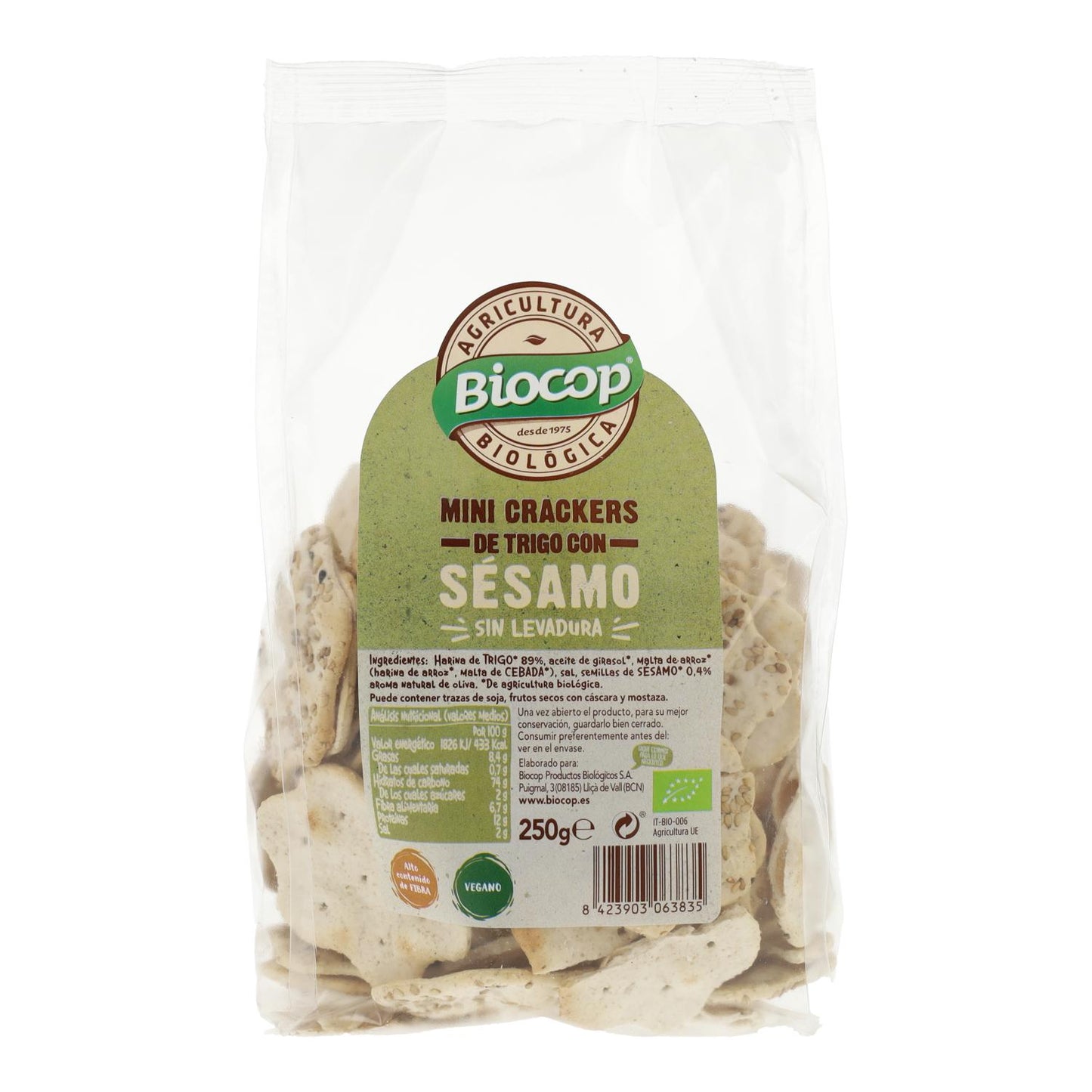 Biocop Mini Bolachas de Trigo com Sésamo 250 g