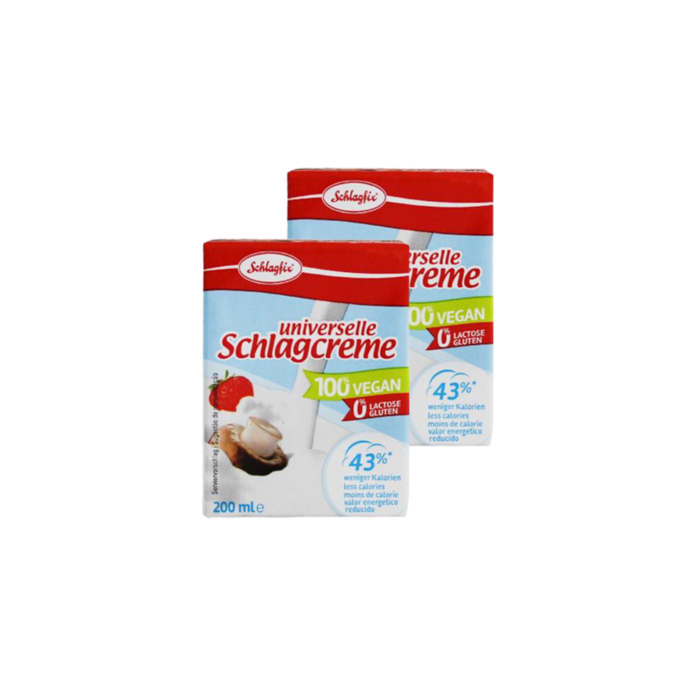 Creme vegetal para bater e cozinhar Schlagfix Pack 2 x 200 ml