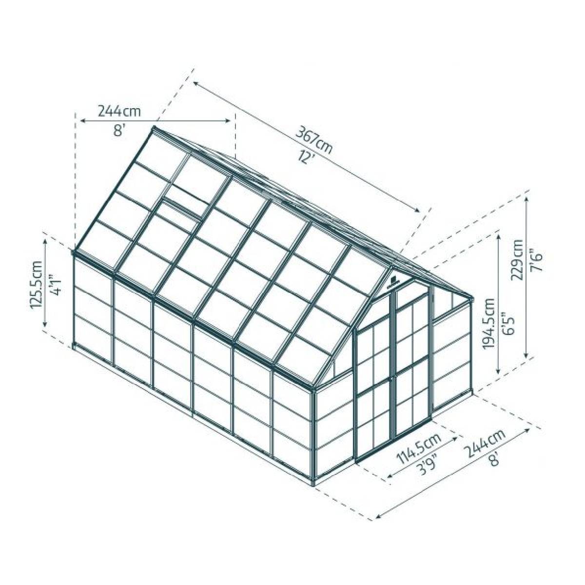 Estufa Octave 367x244x229 cm Canopia da Palram