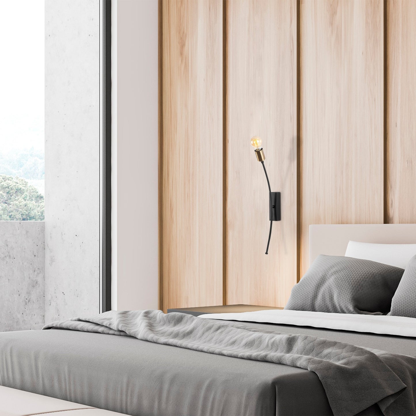 Aplique De Pared, Hierro , Negro
vintage, 6x25x56, Casquillo E 27 Max 40 W