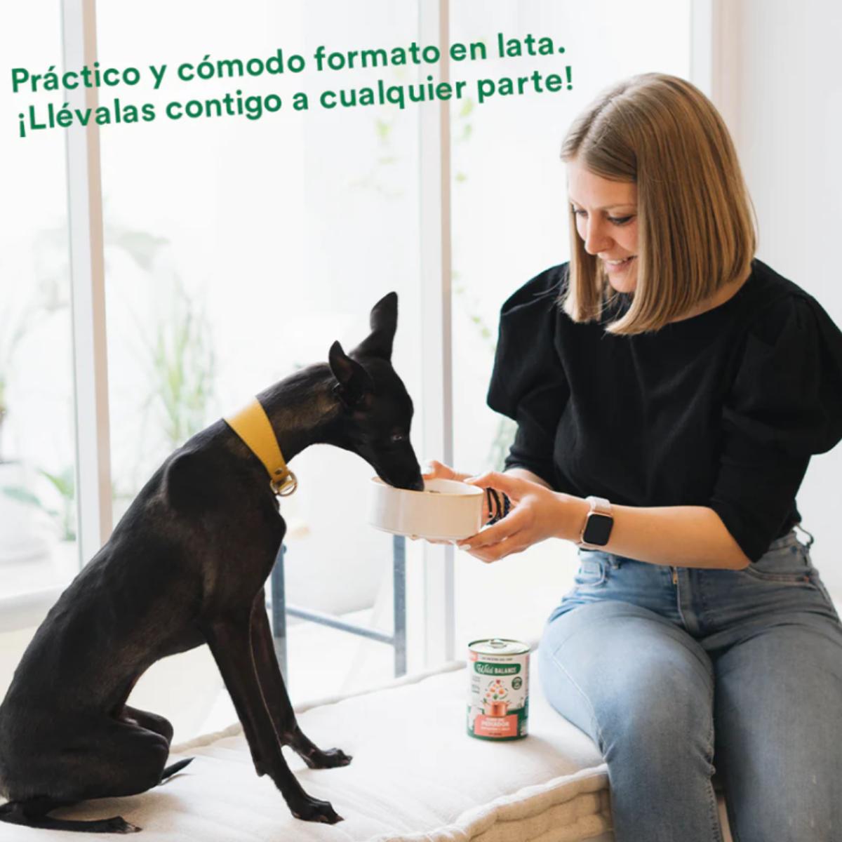 Lata cheia de Ensopado de Pescador Wild Balance com Salmão e Carne de Porco para Cães 400 g