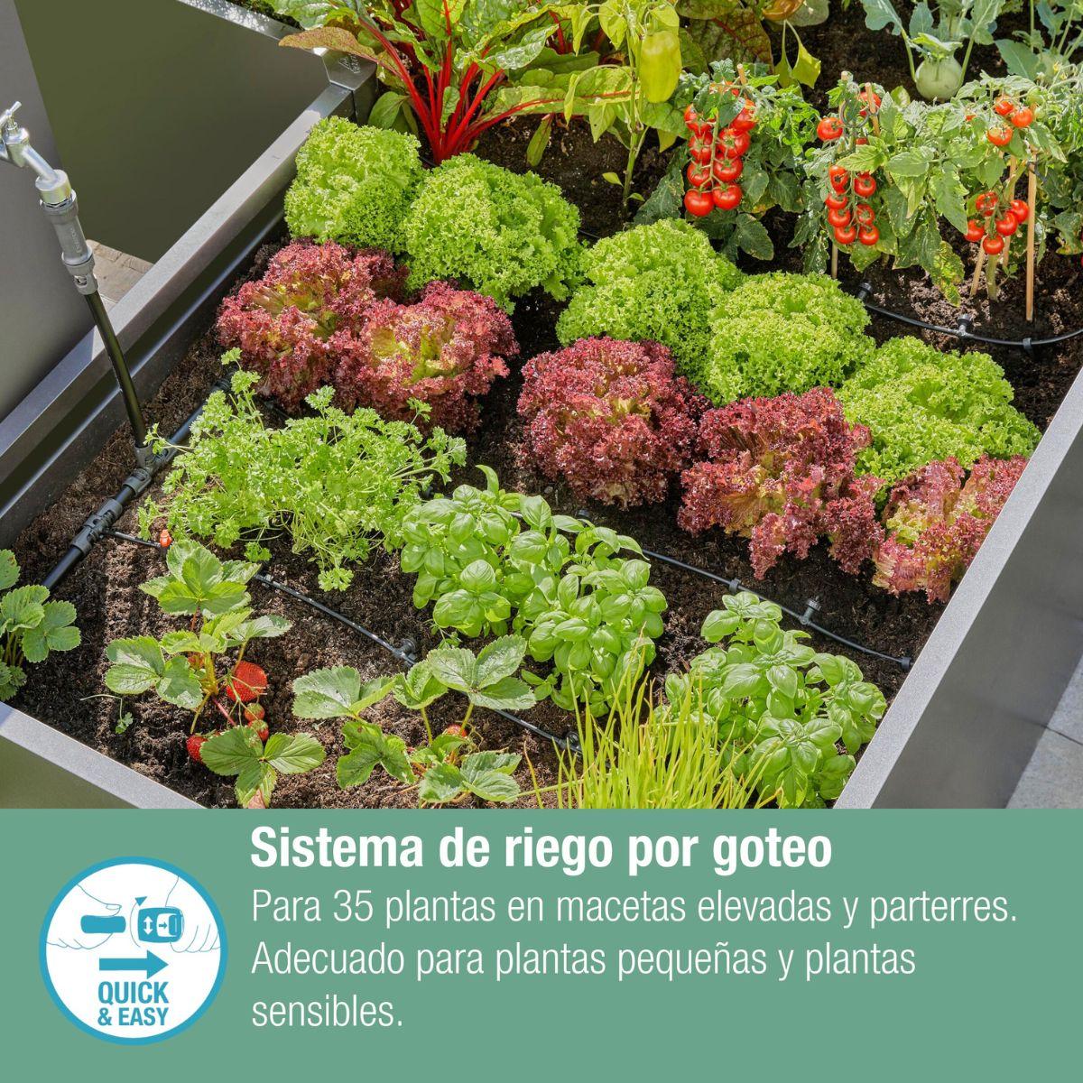 Kit de Rega por Micro-Gotejamento para hortas e canteiros (35 plantas) Microdripsystem Gardena
