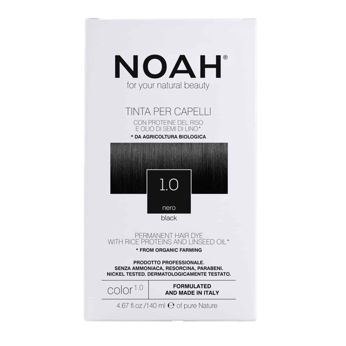 Tinta de cabelo Noah Black 140 ml (1.0)