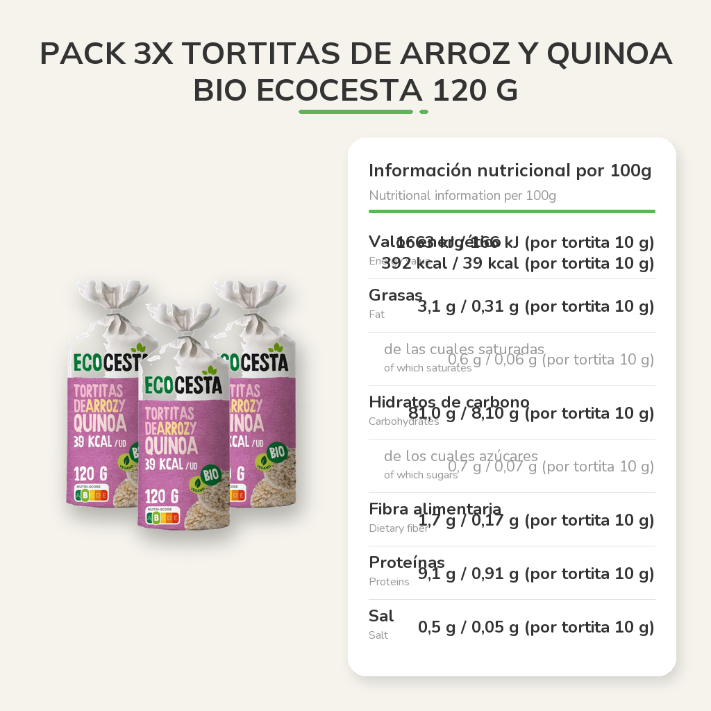 Información nutricional