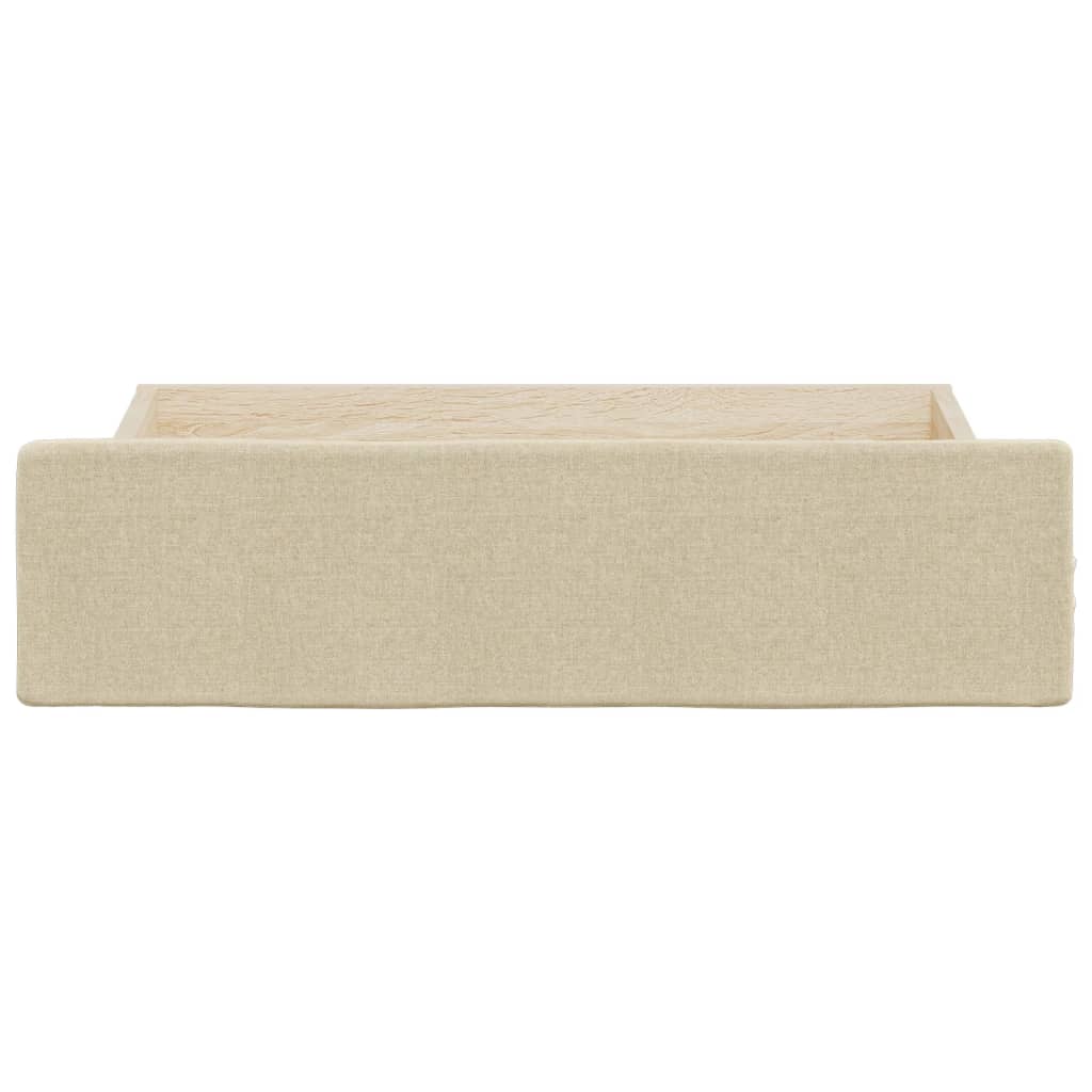 Cajones De Cama 2 Uds Madera De Ingeniería Y Tela Color Crema / Vetonek_5