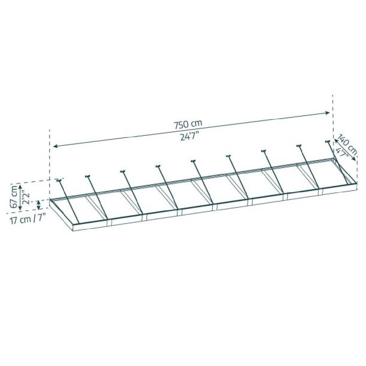 Marquise Sophia XL 140x750 cm opala Canopia