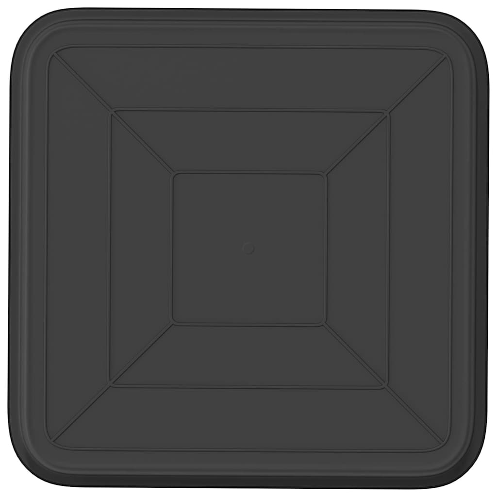 Bandeja Cuadrada Para Flores 6 Uds. Negro 32 X 32 X 2,5 Cm_5