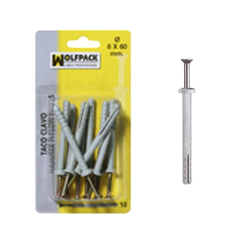 Taco Clavo  Mn    8x60 Mm.   ( 5 Piezas)