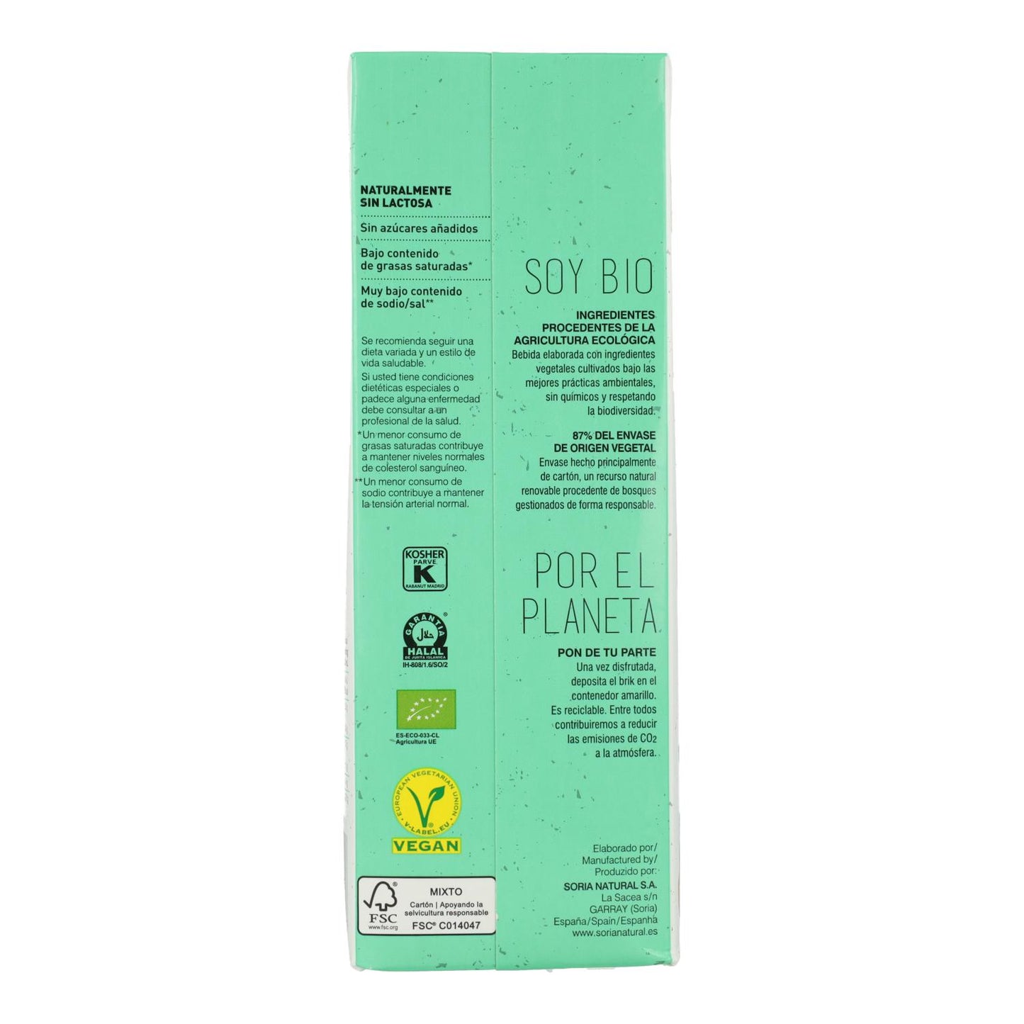 Bebida de Aveia Natural Soria 1 L