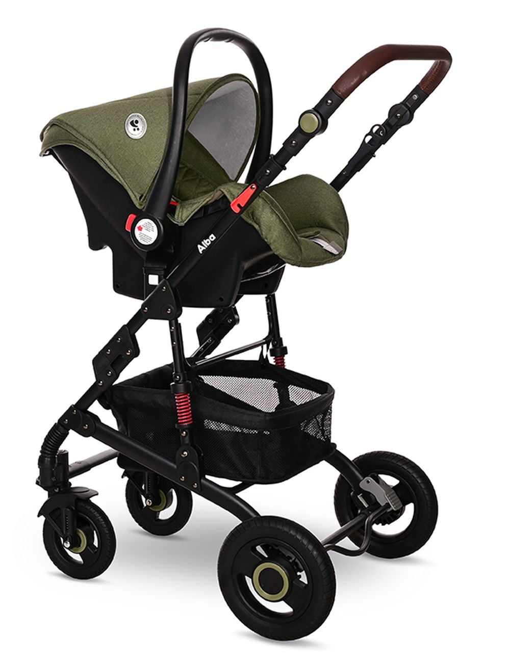 Carrito De Bebé Trío Convertible Alba Premium Loden Green_4