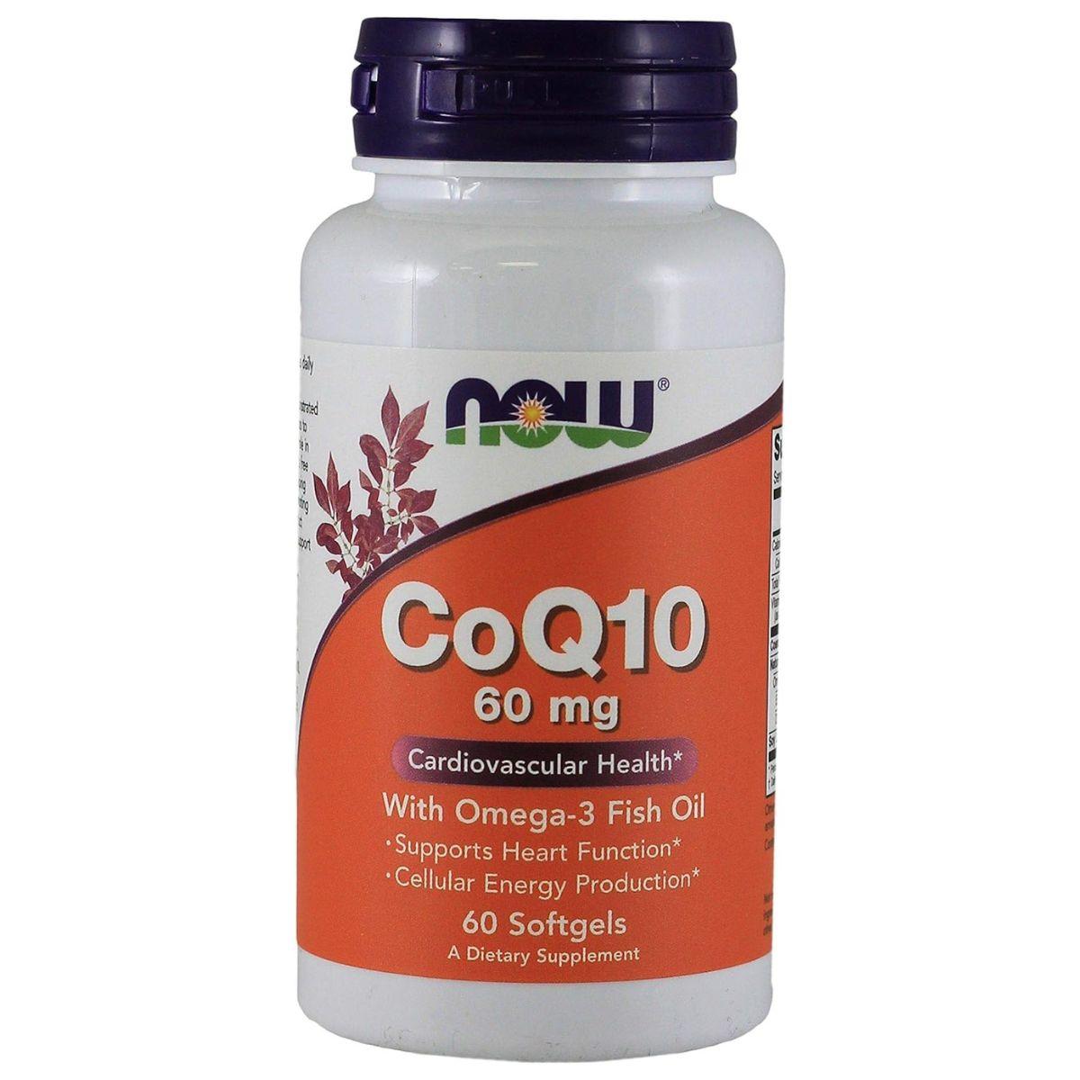 Coenzima Q 10 60 mg 60 cápsulas Now Foods