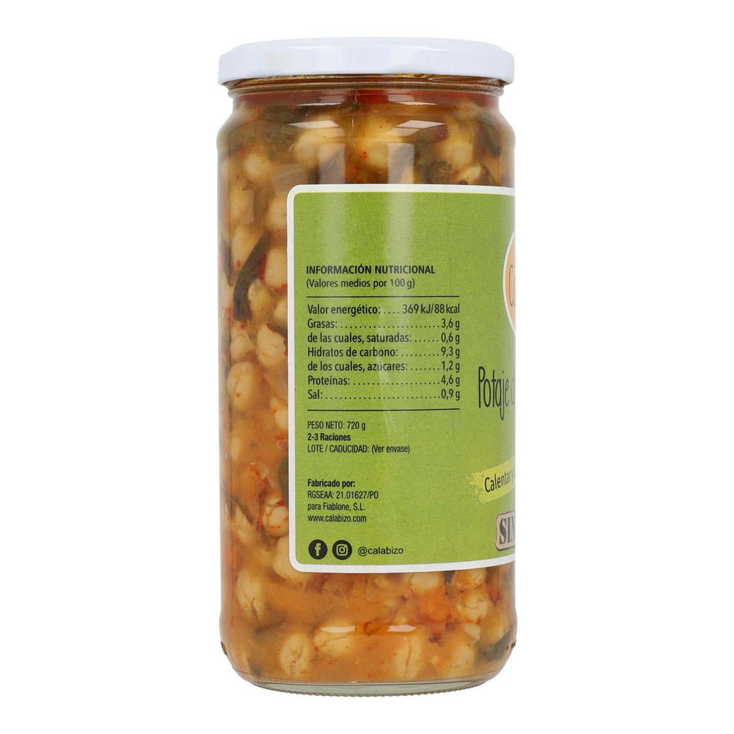 Ensopado de Grão de Bico Vegan Calabizo 720 g