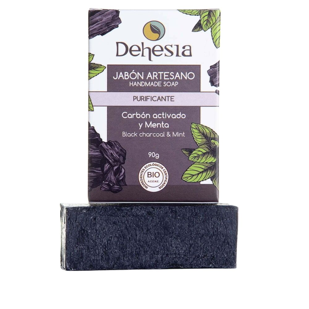 Dehesia Jabón Artesano Purificante Bio Con Carbón Activado Y Menta 90g_0