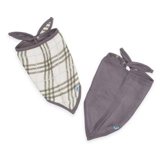 Babetes Pendleton Plaid Bamboo, pacote de 2, Little Unicorn