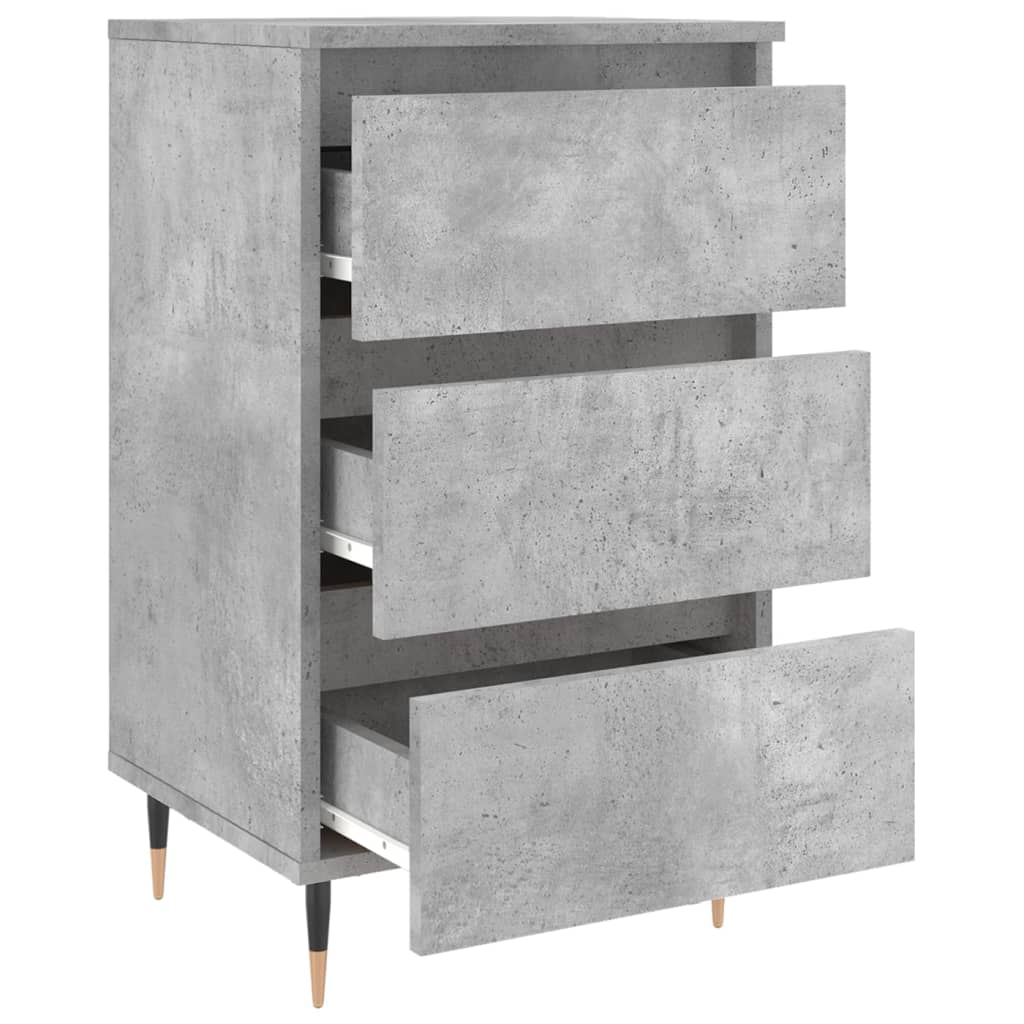 Mesitas Noche 2 Uds Madera Ingeniería Gris Hormigón 40x35x69 Cm_4