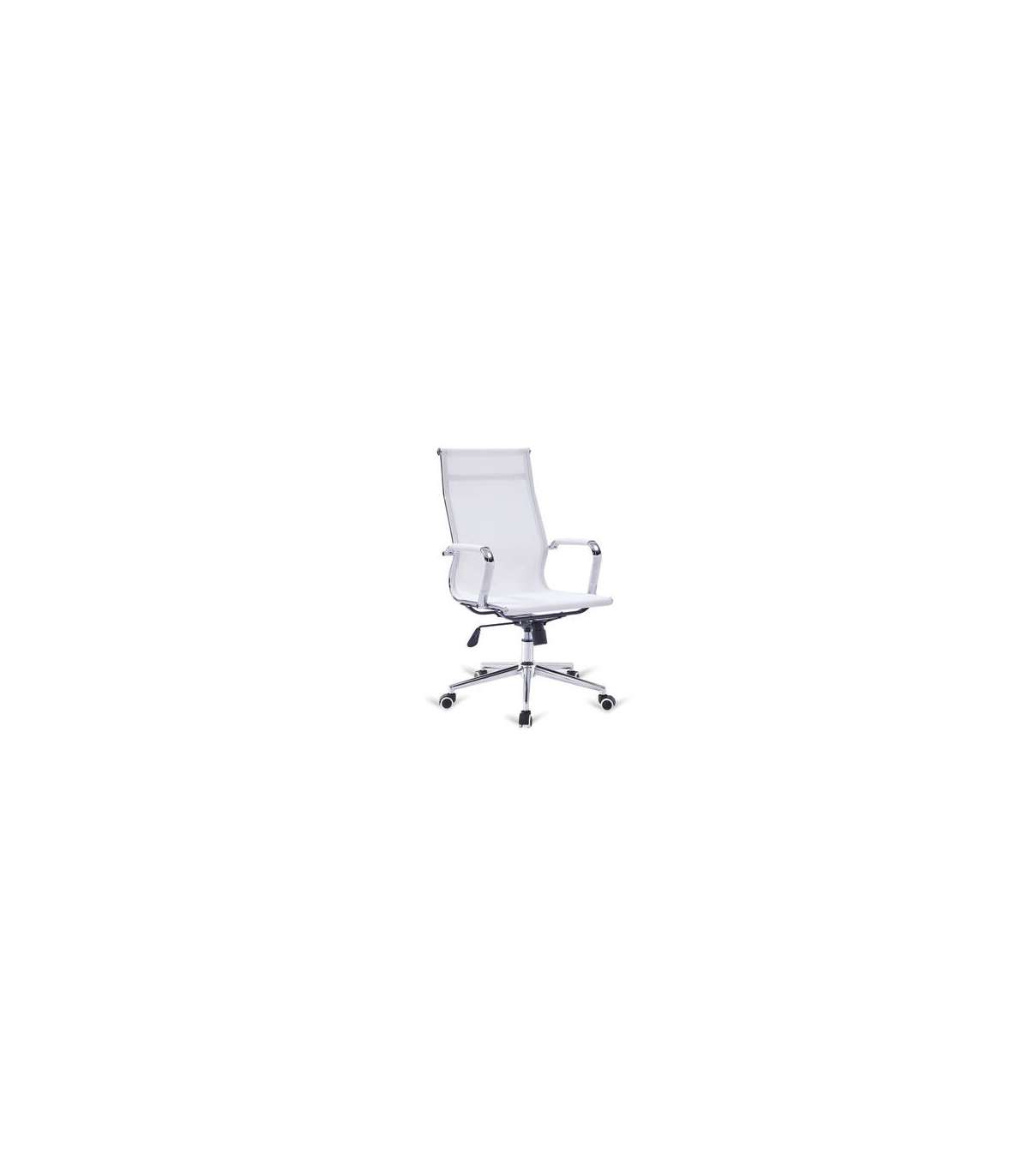 Silla De Oficina Niza Alta Con Malla, Altura Regulable Acabado En Blanco. 54cm(ancho ) 101_5