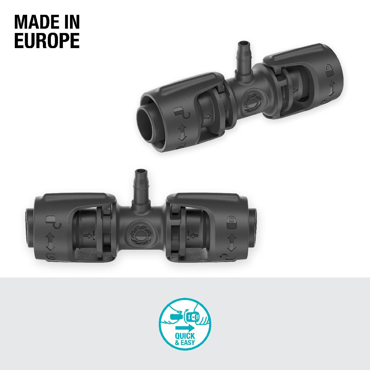 Ligação 13 mm (1/2") - 4,6 mm (3/16") x4 unidades Gardena Microdripsystem