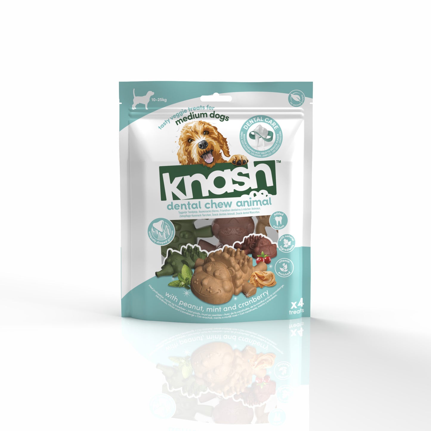 Knash Snack Dental Animales Para Perro M 2 Boslas X 4 Uds_1