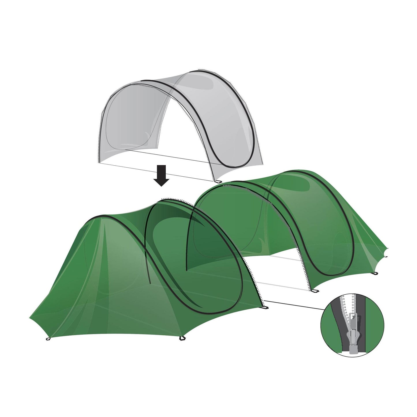 Túnel de cultivo expansível anti-pássaros e insetos Biotop de 2,5 m