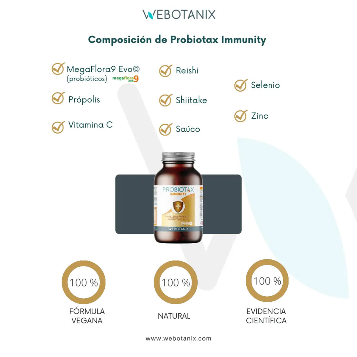 Probiotax Immunity Defenses WeBotanix 45 cápsulas