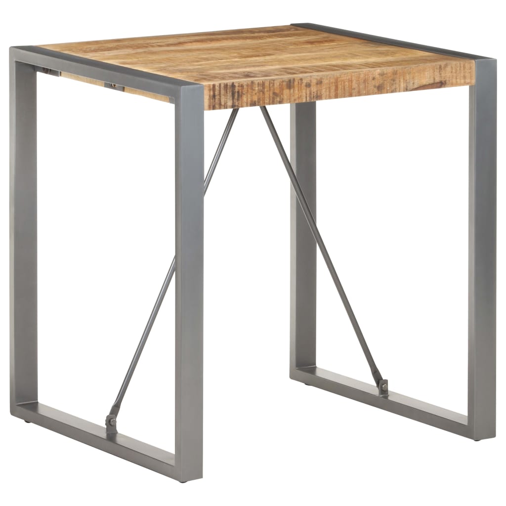 Mesa De Comedor Madera Maciza De Mango Rugosa 70x70x75 Cm_4