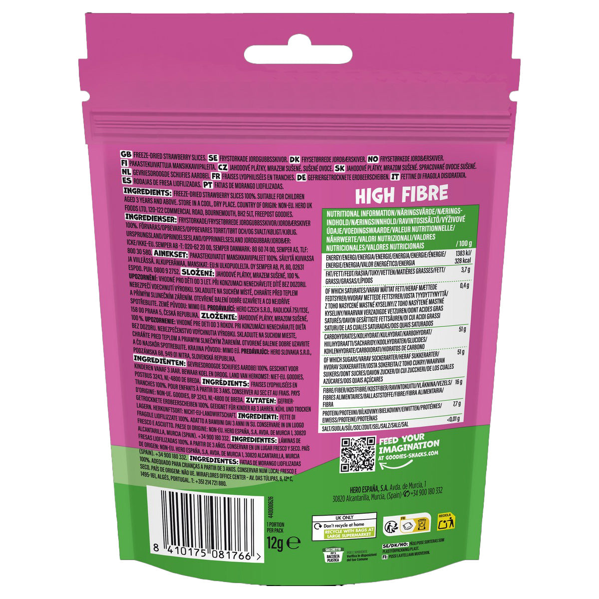 pack promocional 2xMorangos Chips 12g - Hero Kids