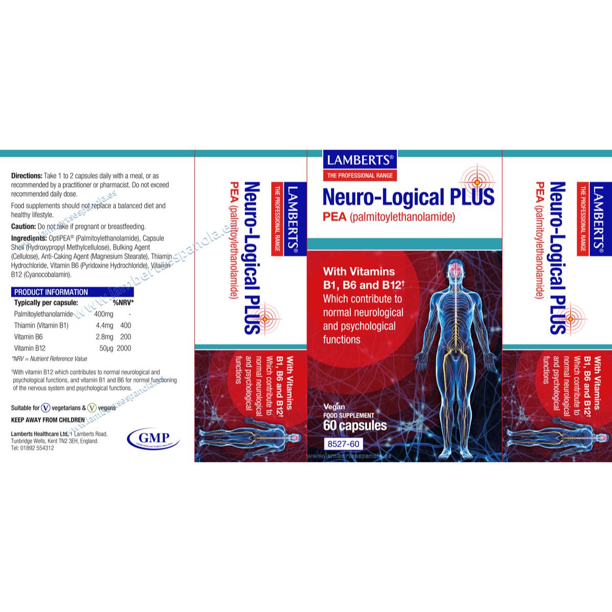 Neuro-Logical PLUS. Dupla Força – Dupla Acção Lamberts 60 cápsulas