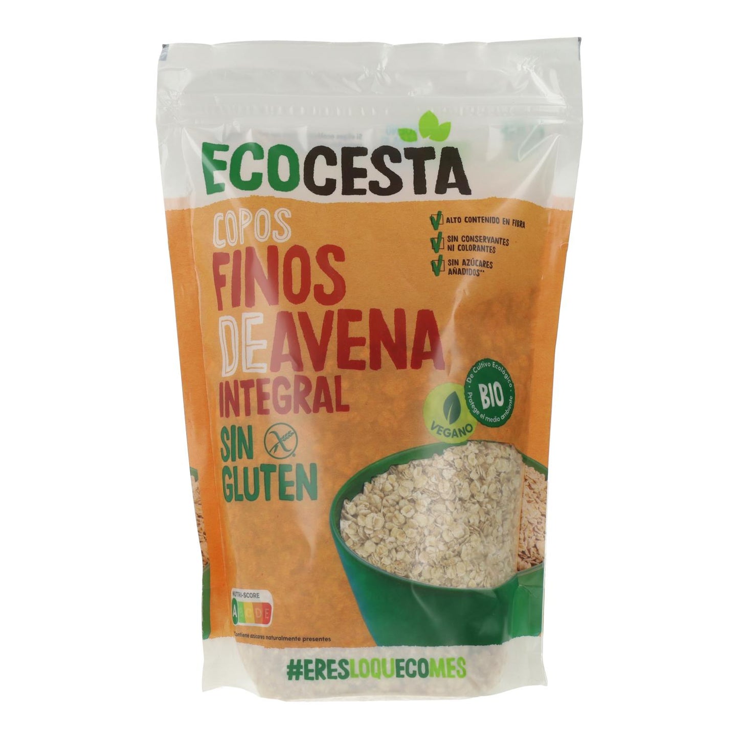 Flocos de Aveia Integral Macios Sem Glúten, Biológicos, 500g Ecocesta