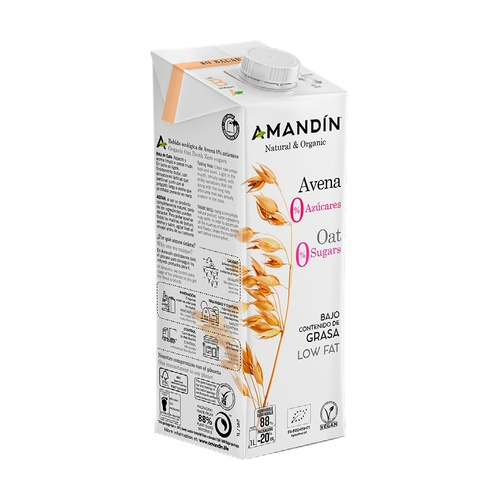 Bebida de aveia Amandin Bio 0% açúcar 1L