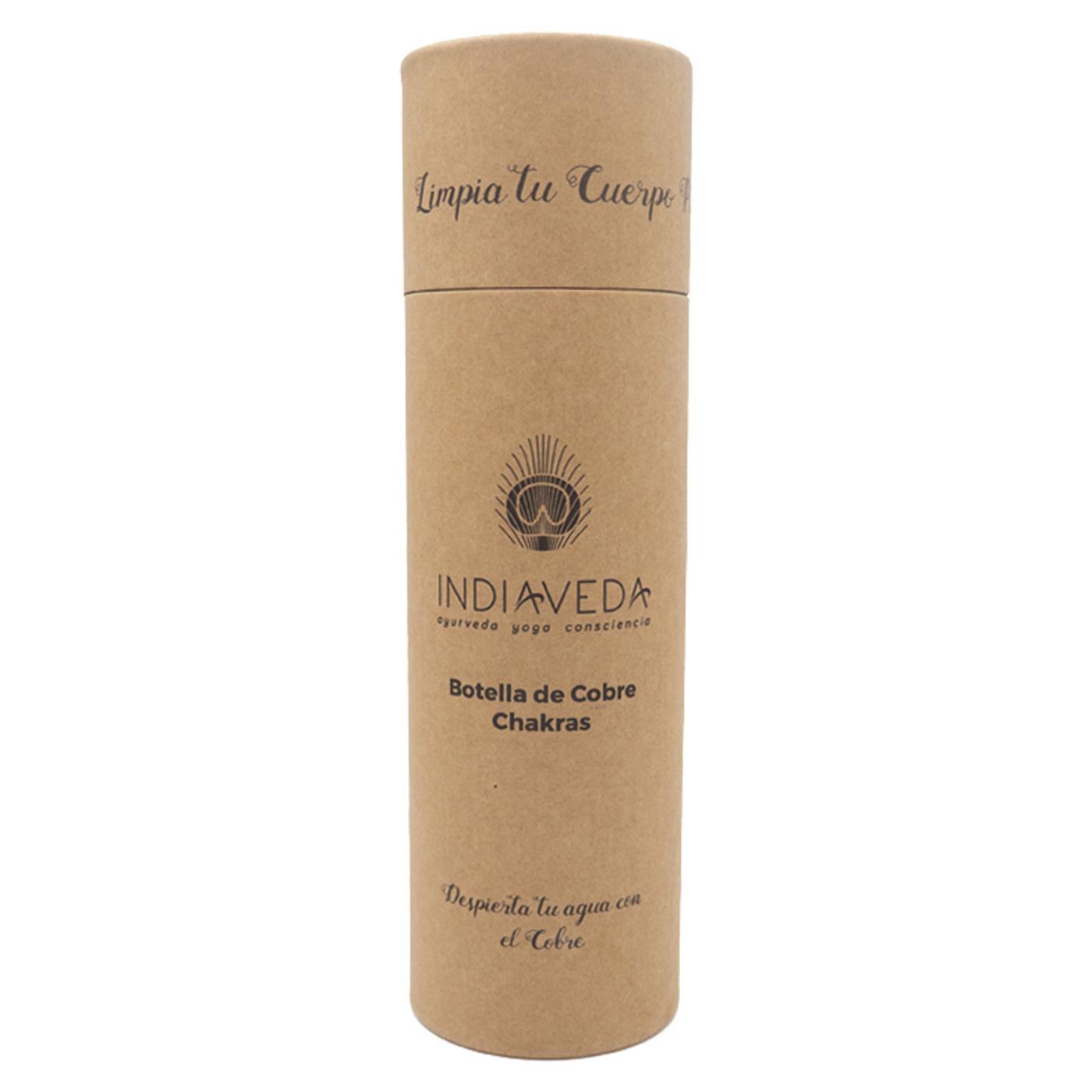 Garrafa de cobre Chakras Indiaveda 900 ml