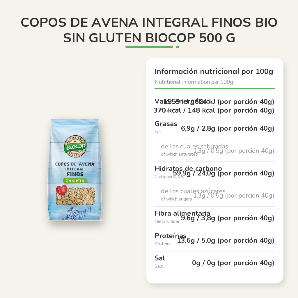 Información nutricional