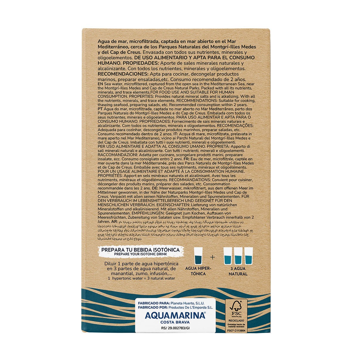 Planet Garden Água do Mar Hipertónica 10 L