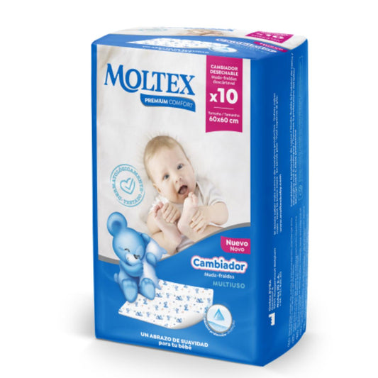 Muda Fraldas Moltex Premium Comfort N2 (60x60 cm) 10 unidades