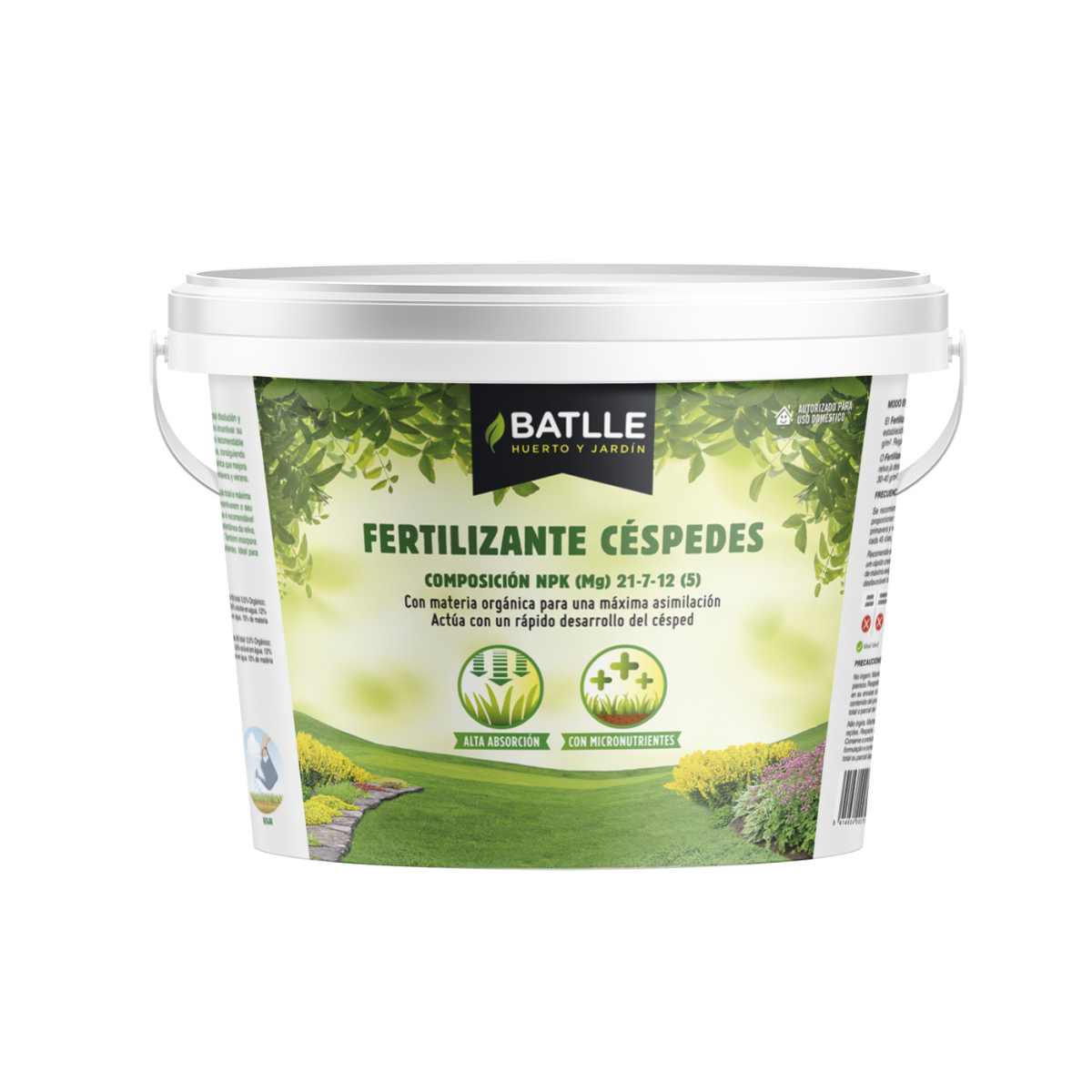 Fertilizante granulado para relvado Batlle 1,5 kg