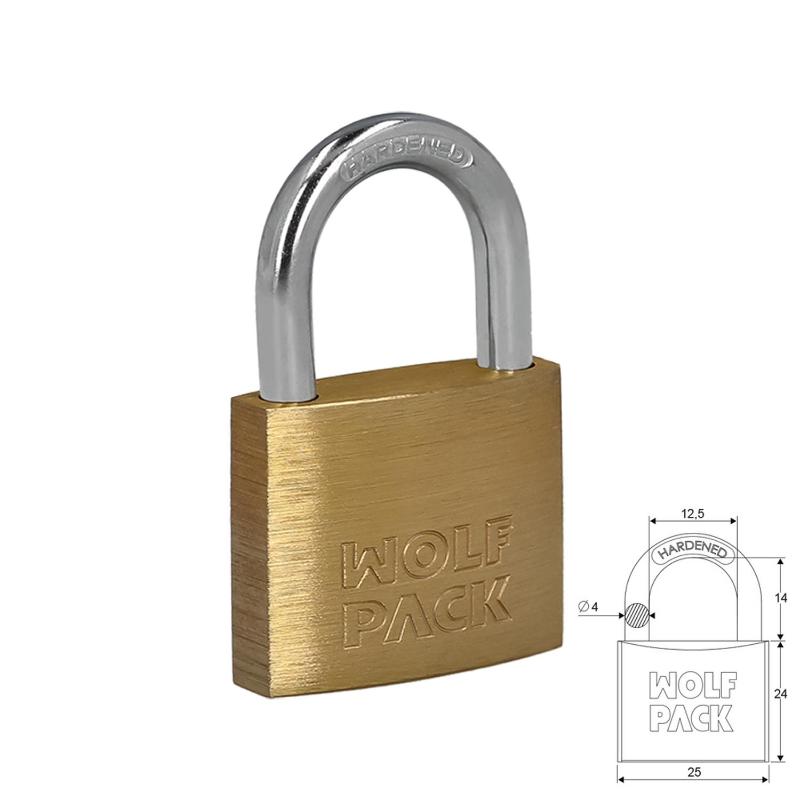 Candado Laton Arco Normal 25 Mm.