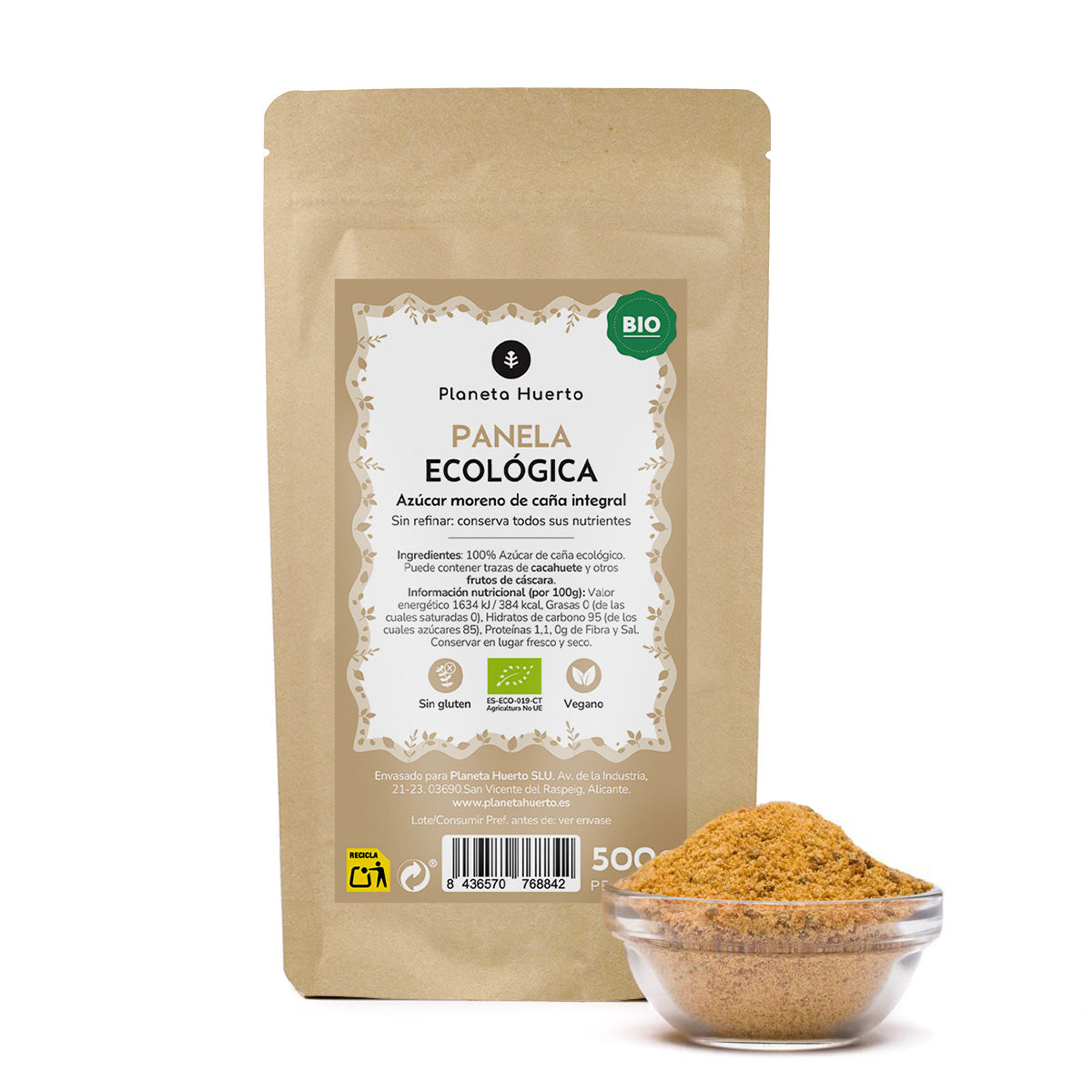 Planeta Huerto ECO Panela Açúcar 500 g