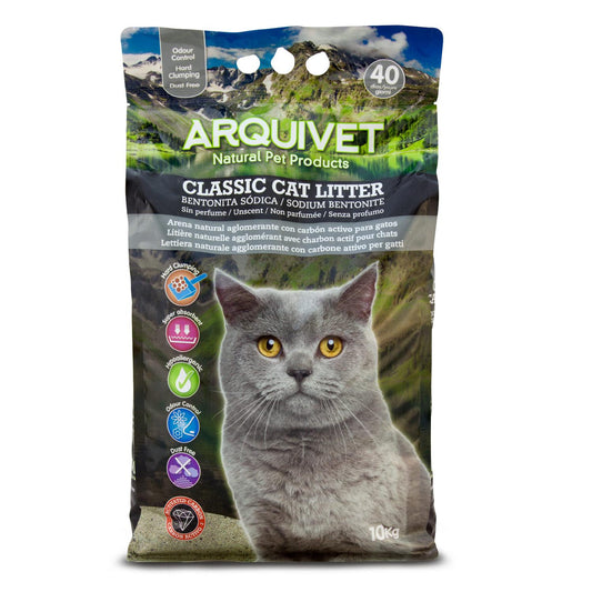 Classic Cat Litter Arquivet 10 kg Aglomerado de Bentonite