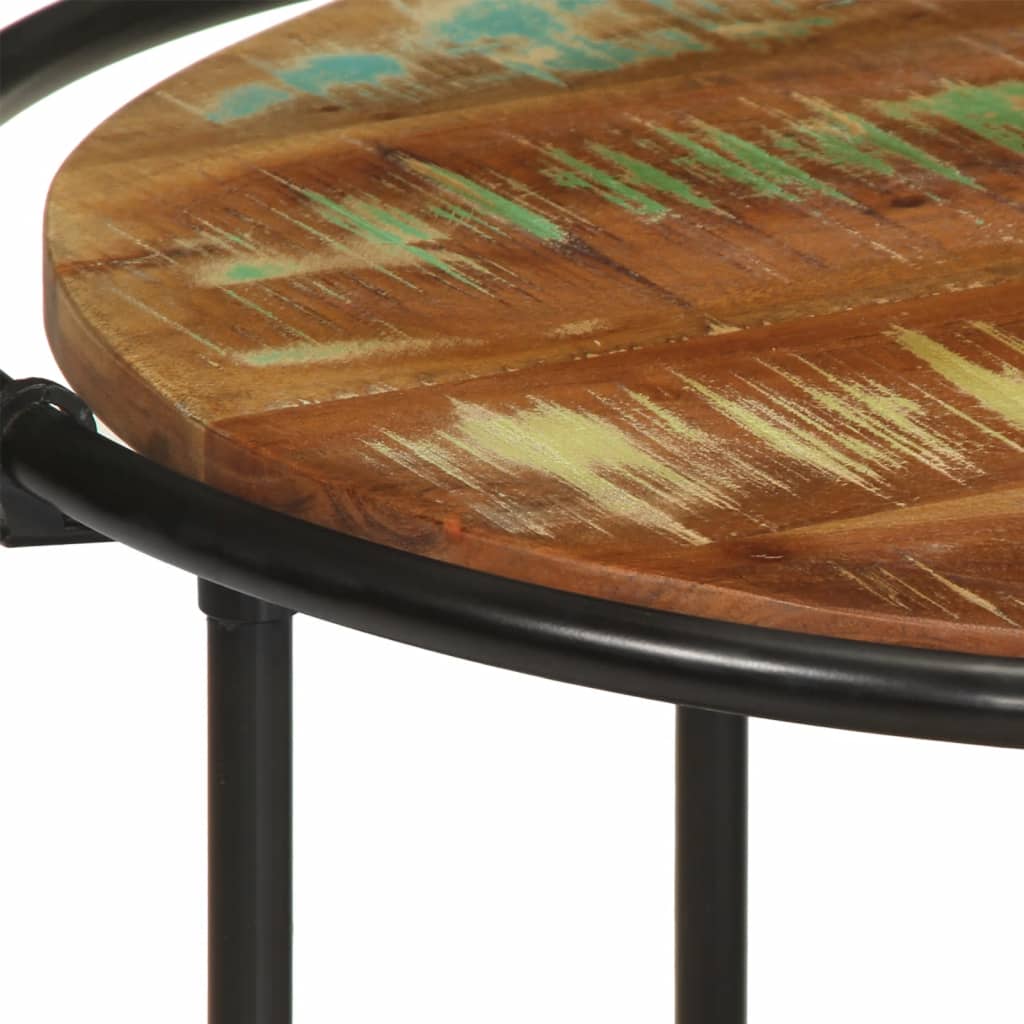 Mesa De Centro Madera Maciza Reciclada 110x55x40 Cm_4