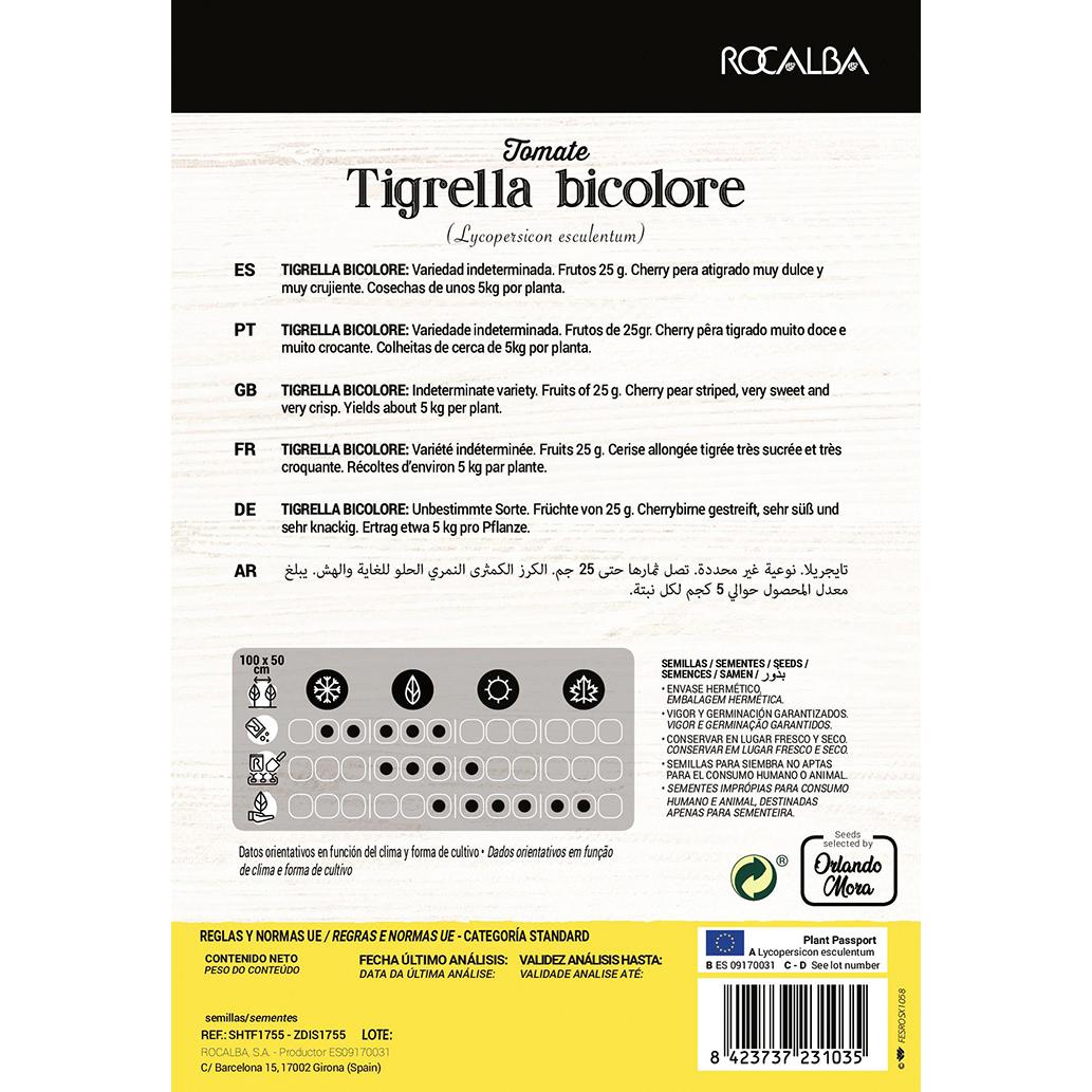 Coleção de sementes de tomate Tigrella Bicolore