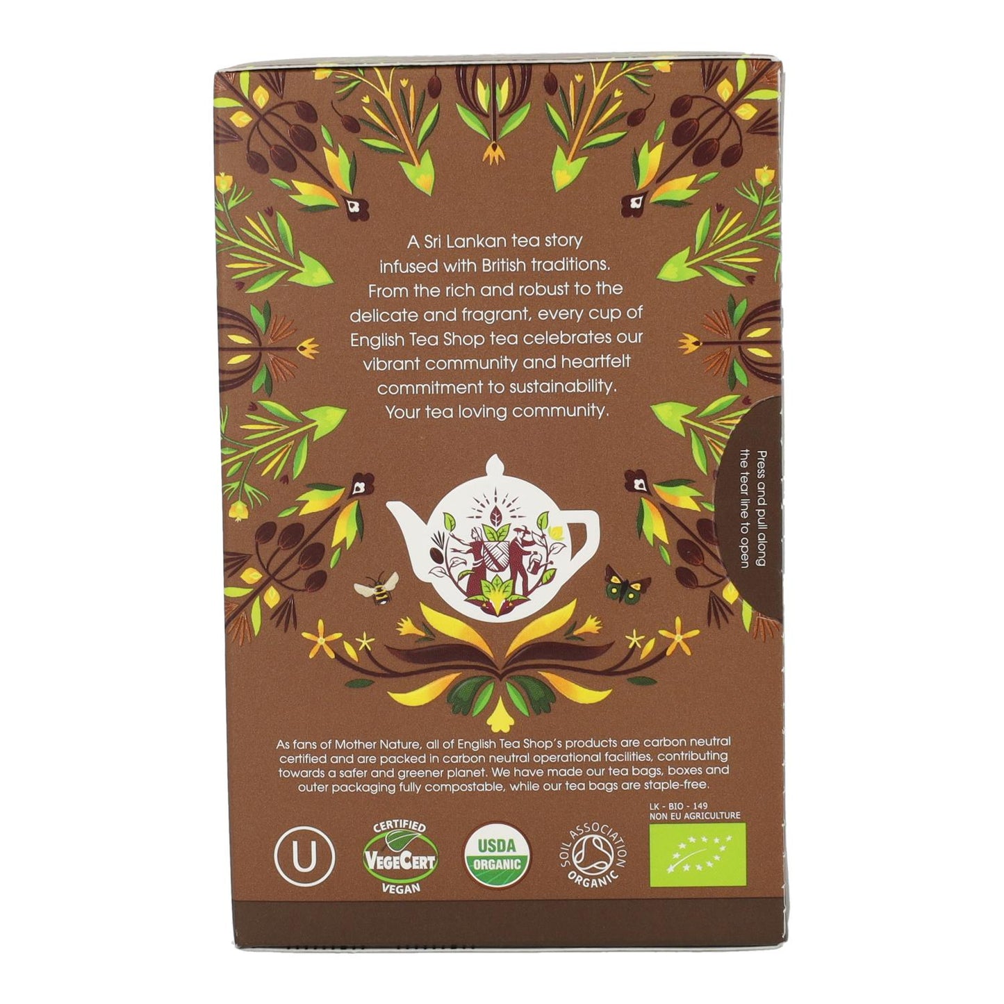 Chá Rooibos Biológico Chocolate e Baunilha English Tea Shop 40 g