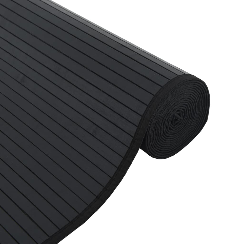 Alfombra Rectangular Bambú Negro 100x500 Cm / Vetonek_5