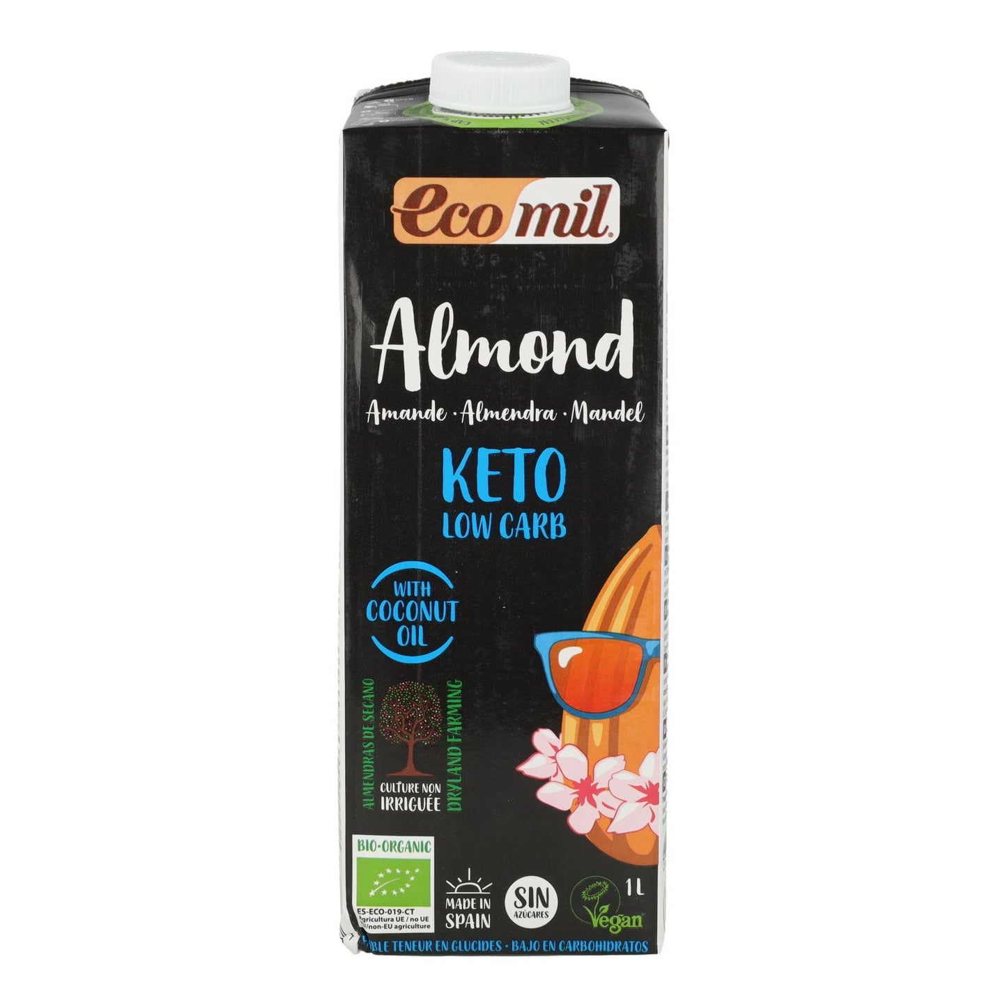 Bebida de Amêndoa Nature KETO BIO EcoMil 1L