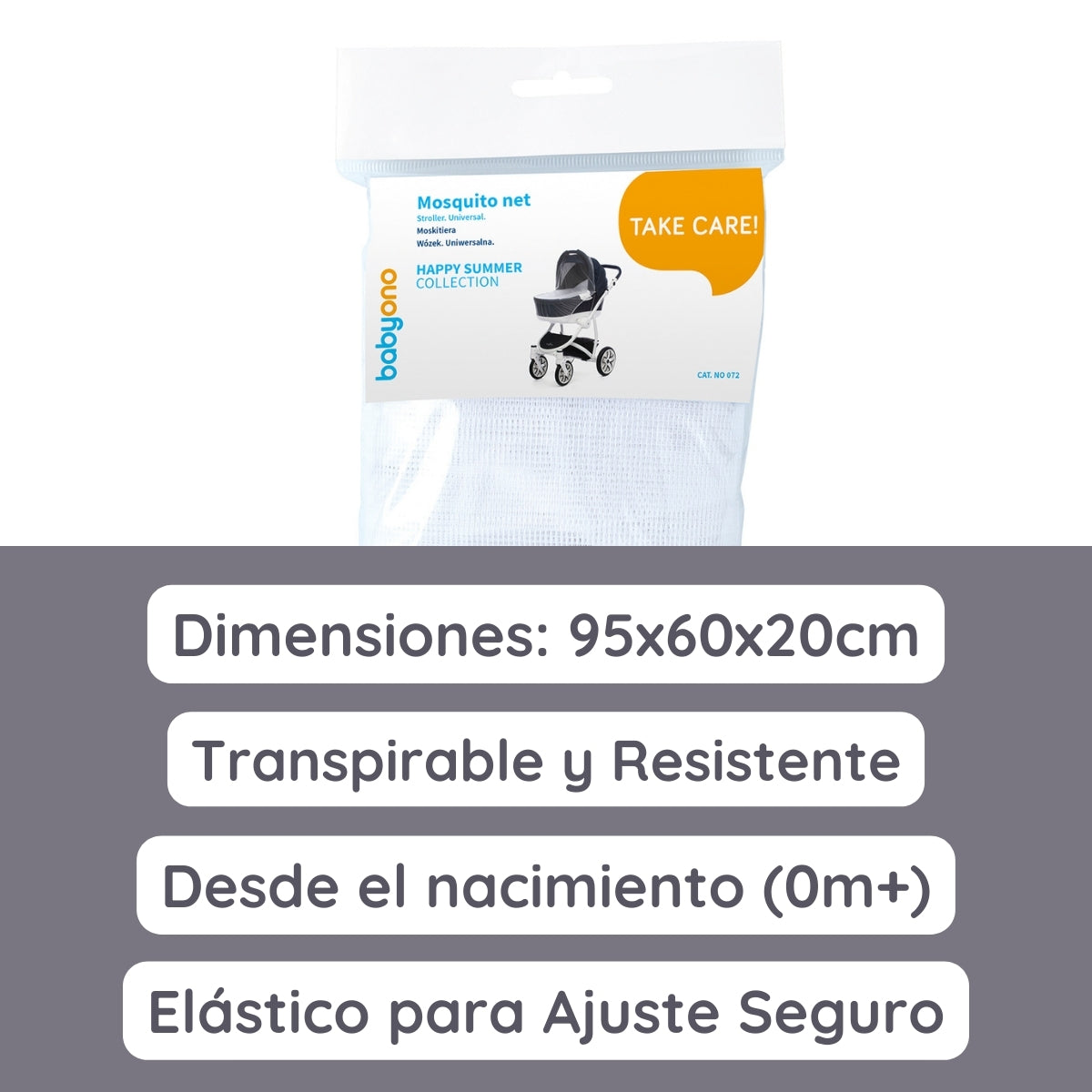Babyono Mosquitera Universal Para Cochecito Y Capazo | Protección Ligera Para Paseos Sin Preocupaciones_3