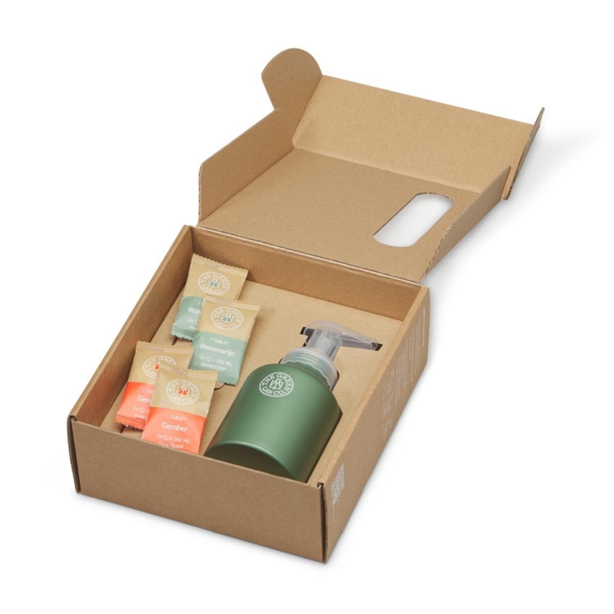 Conjunto de frascos de sabão Forever + 8 barras de sabão de alecrim e gengibre The Green Lab