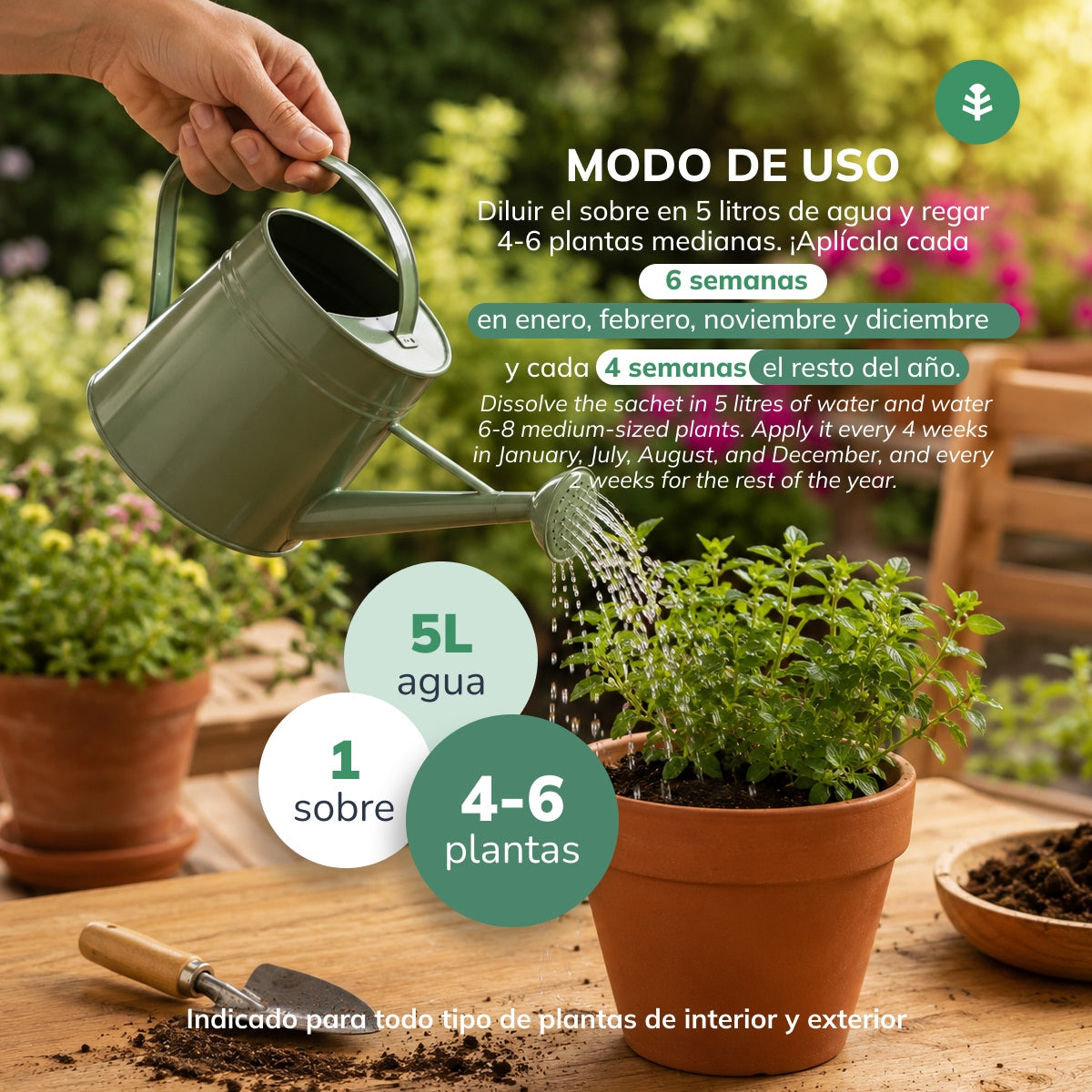 Guano Eco Fertilizante Planeta Huerto Saquetas para 5 L