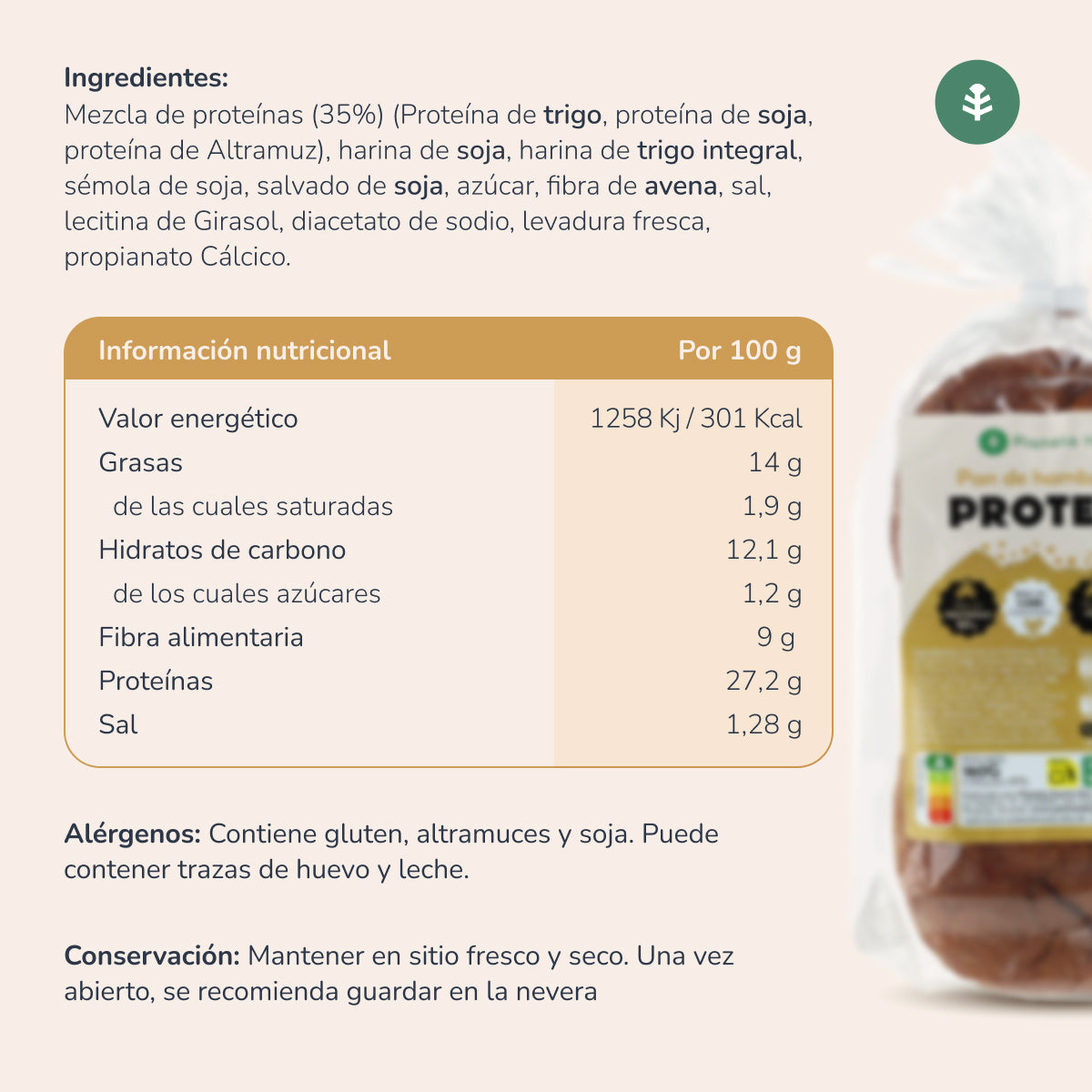Pãezinhos de Hambúrguer Proteicos Planeta Huerto, 2 x 80 gr