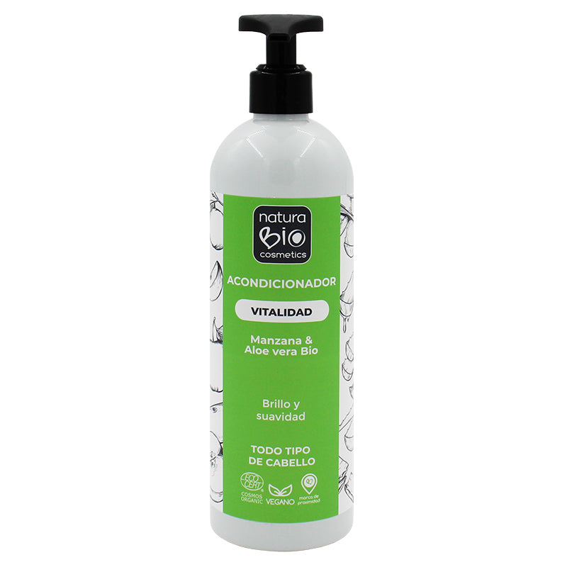 Acondicionador Vitalidad 500 Aloe & Manzana Bio, NATURABIO, 500 ml