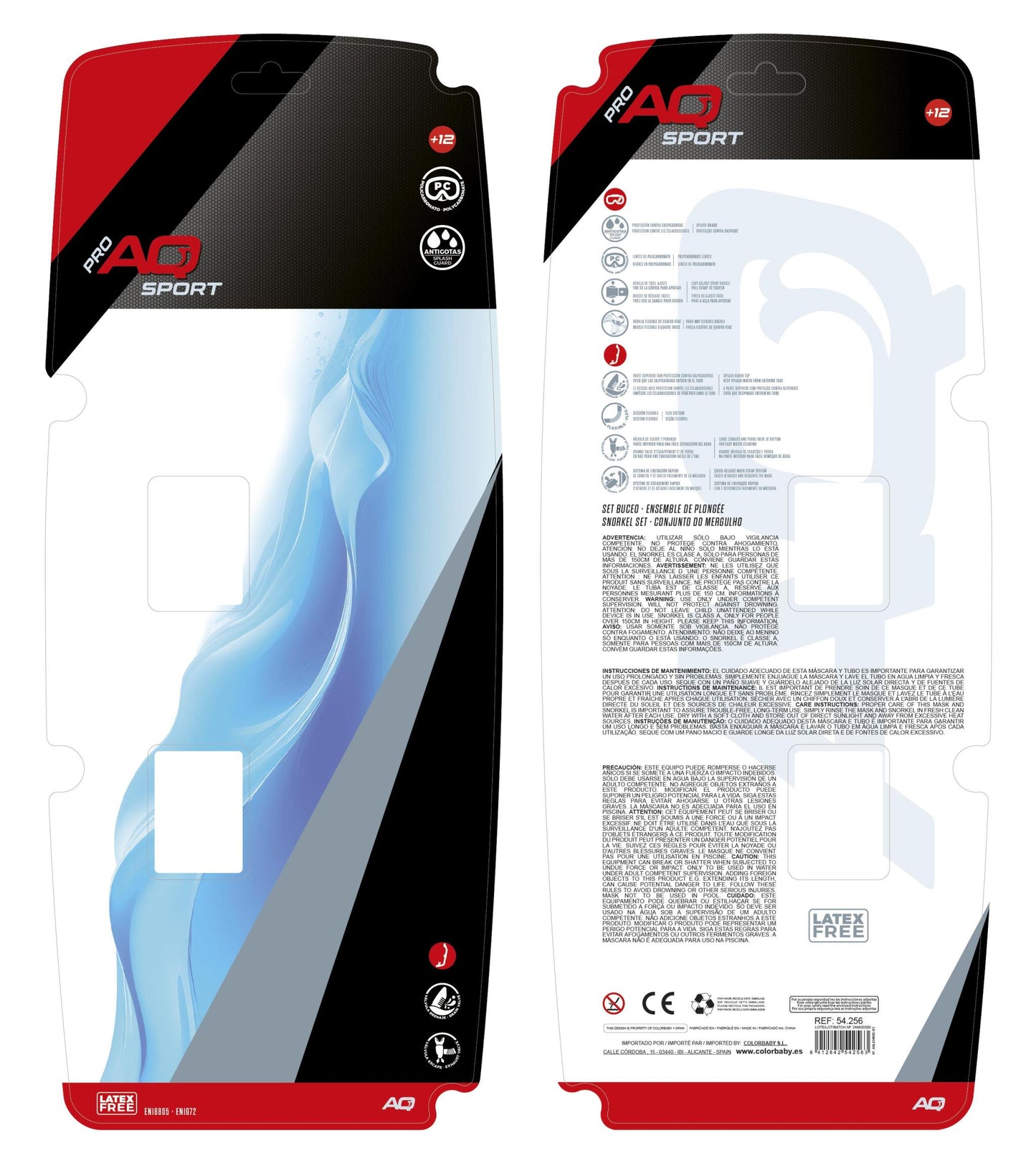 Aqua Sport Set Gafas De Buceo Adulto C/tubo_5