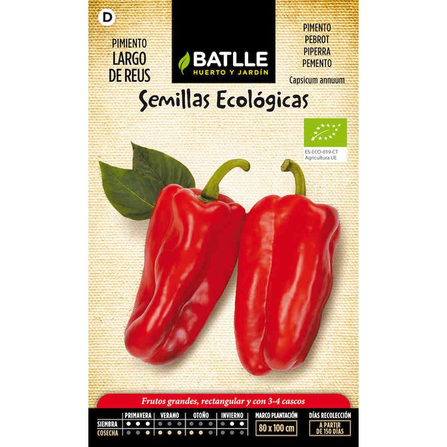 Semillas ecológicas de  Pimiento Largo de Reus   - Calidad y Versatilidad 🌟